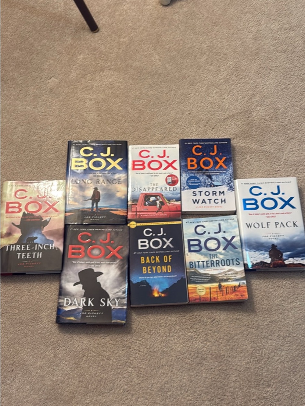 C.J. Box Paperback Book Lot — Assorted Cover Colors